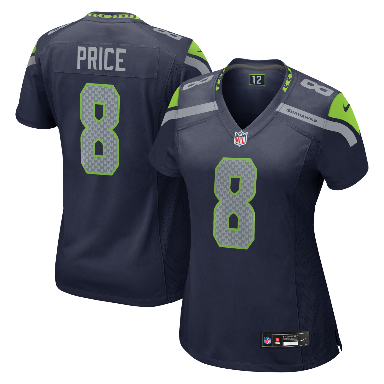 Women’s Nike Jadarian Price College Navy Seattle Seahawks Team Game Jersey