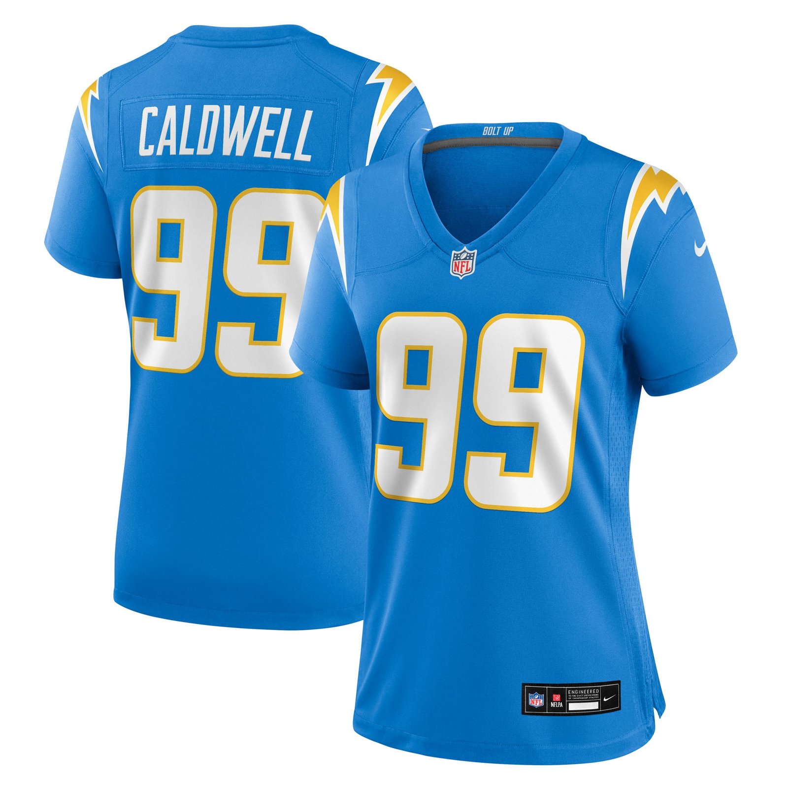 Women’s Nike Jamaree Caldwell Powder Blue Los Angeles Chargers Team Game Jersey
