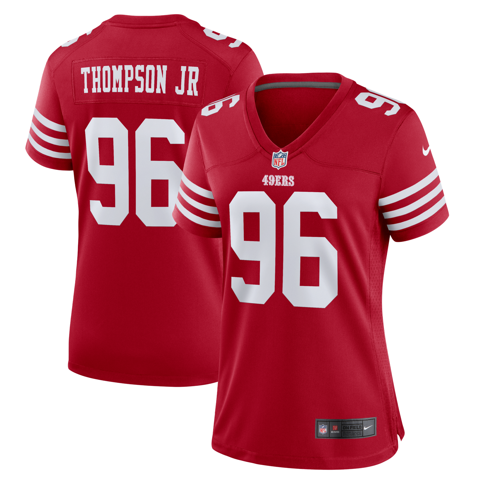 Women’s Nike James Thompson Jr Scarlet San Francisco 49ers Team Game Jersey