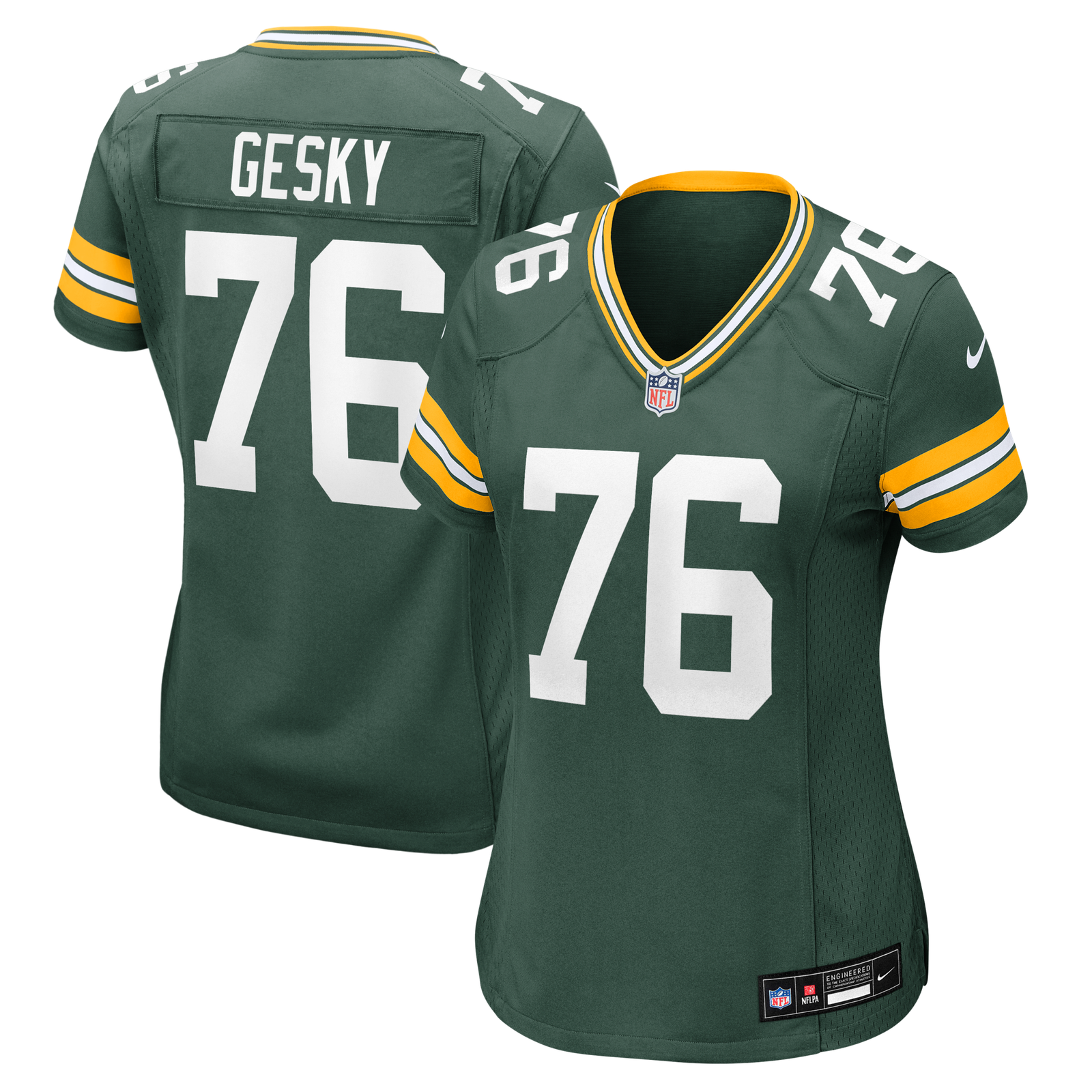 Women’s Nike Josh Gesky Green Green Bay Packers Team Game Jersey