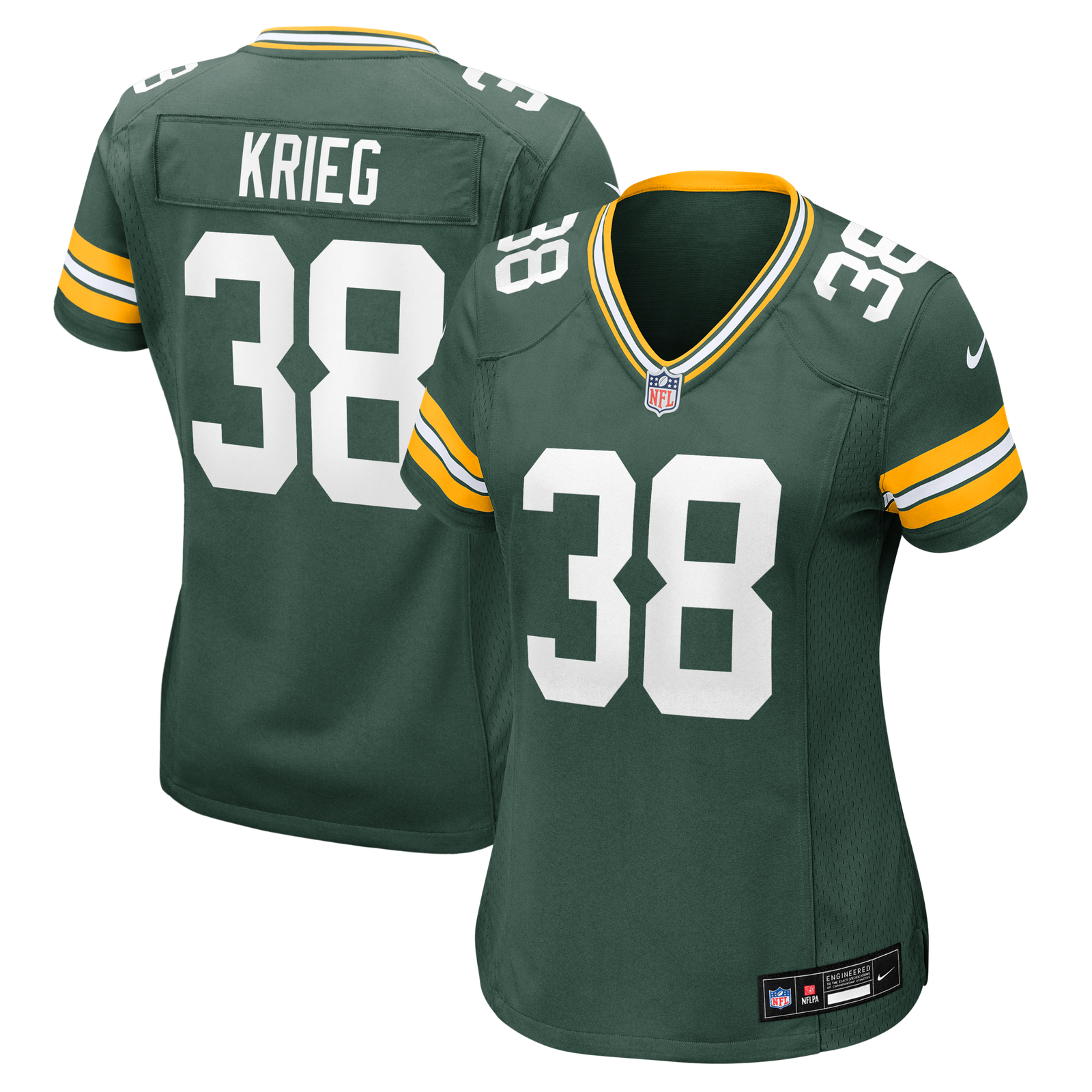 Women’s Nike Lenny Krieg Green Green Bay Packers Team Game Jersey