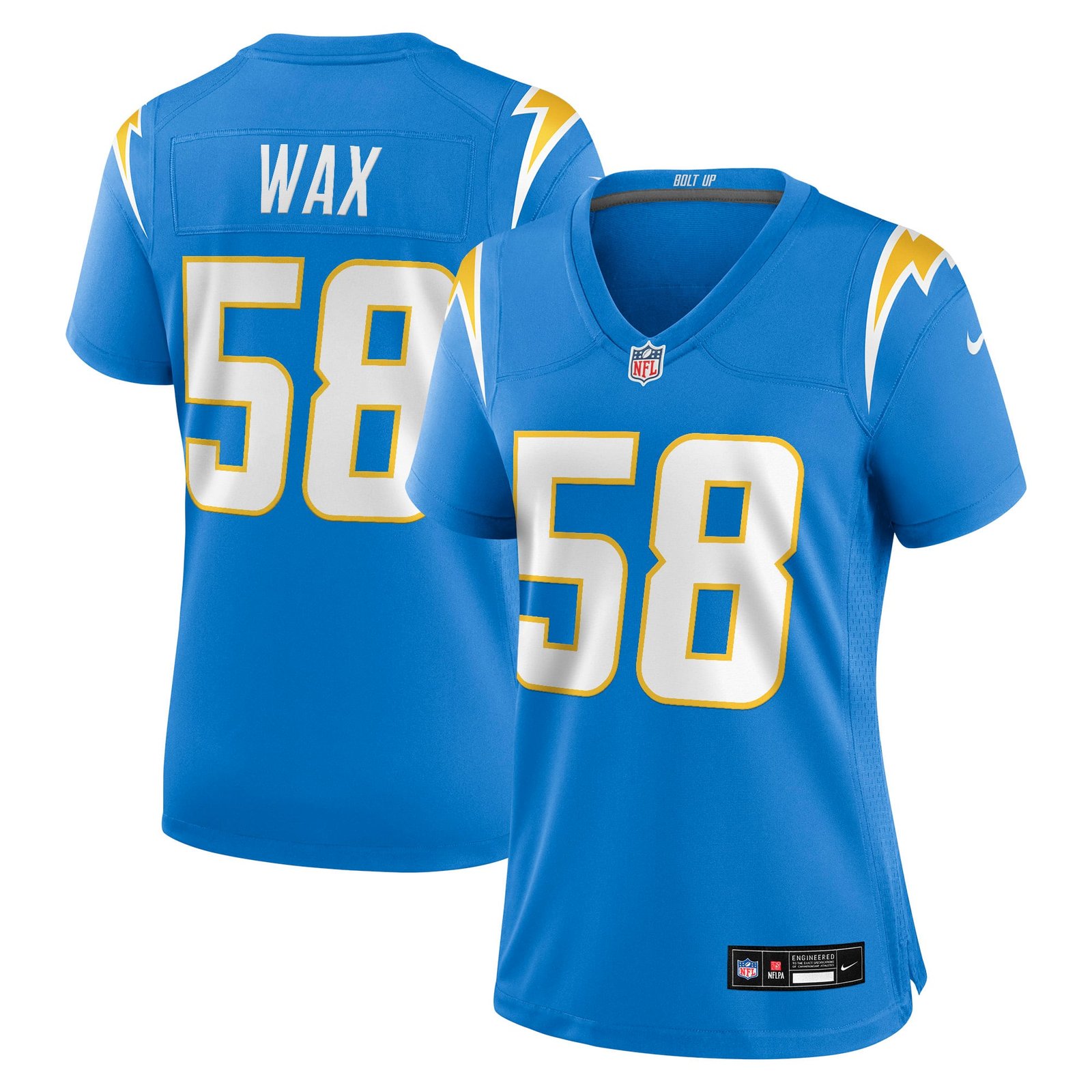 Women’s Nike Marlowe Wax Powder Blue Los Angeles Chargers Team Game Jersey