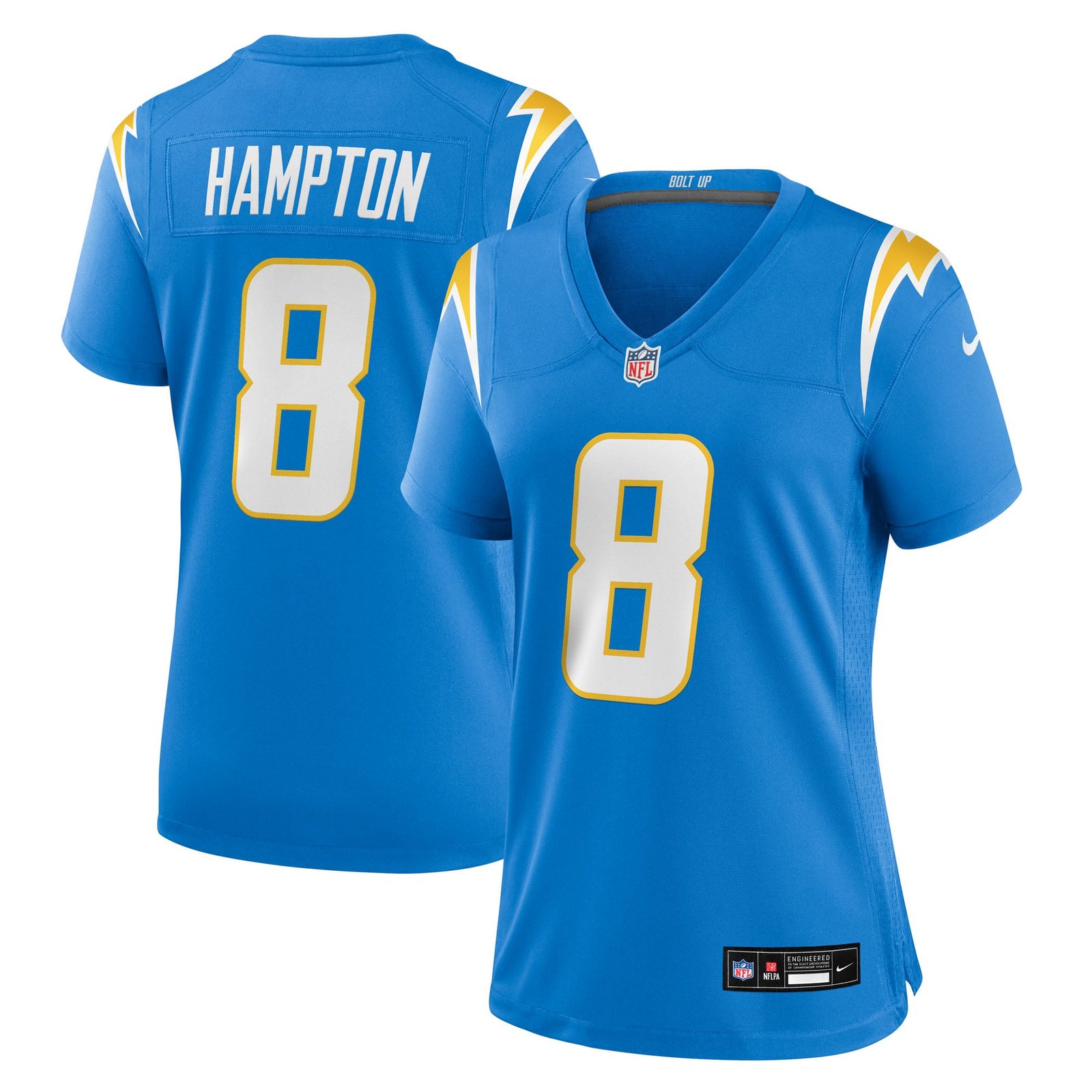 Women’s Nike Omarion Hampton Powder Blue Los Angeles Chargers Team Game Jersey