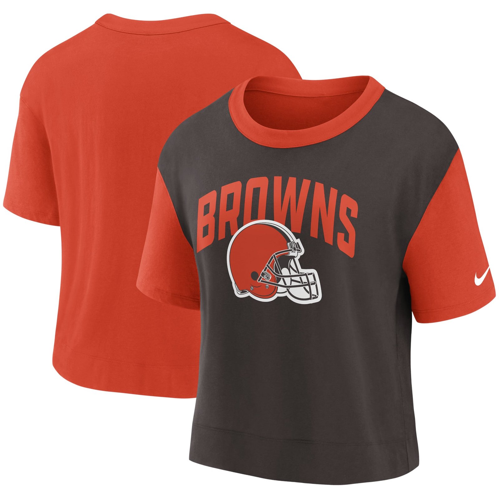 Women’s Nike Orange/Brown Cleveland Browns High Hip Fashion T-Shirt