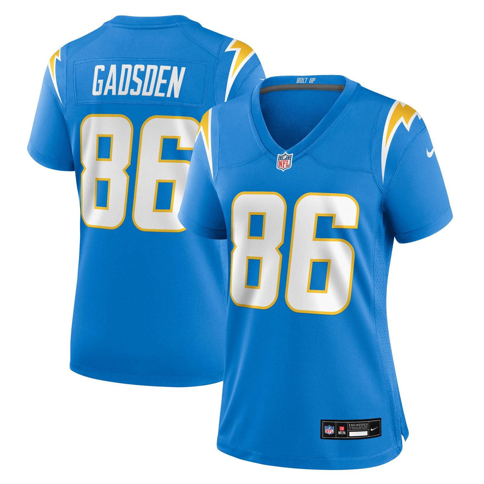Women’s Nike Oronde Gadsden Powder Blue Los Angeles Chargers Team Game Jersey