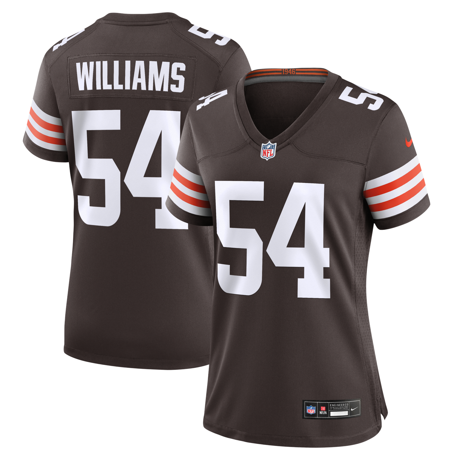 Women’s Nike Sam Williams Brown Cleveland Browns Team Game Jersey
