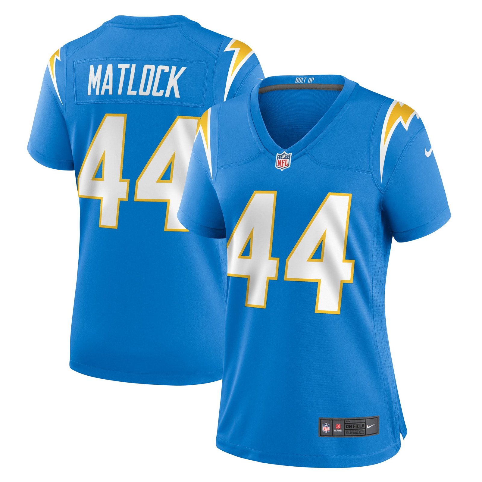 Women’s Nike Scott Matlock Powder Blue Los Angeles Chargers Game Jersey