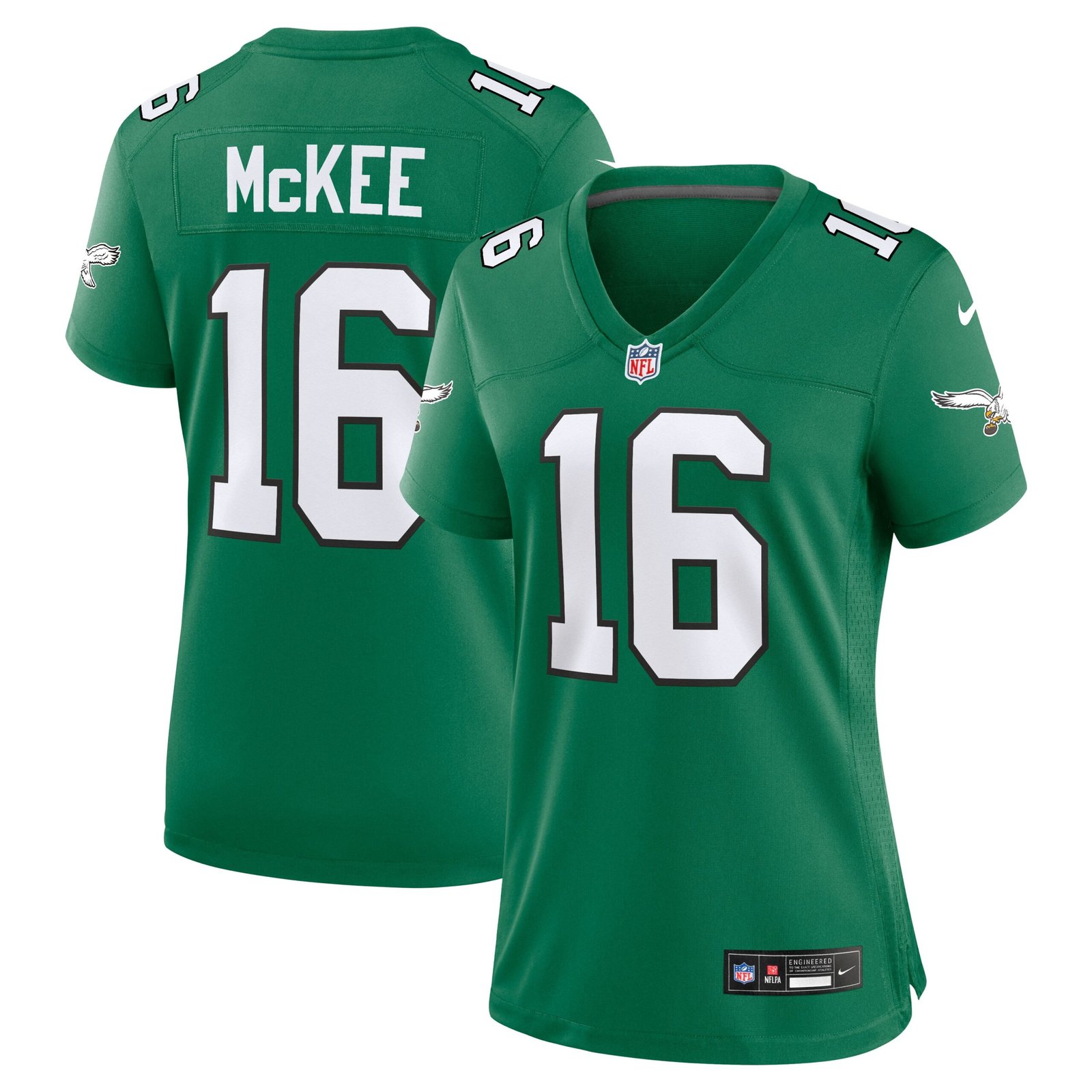 Women’s Nike Tanner McKee Kelly Green Philadelphia Eagles Alternate Game Jersey