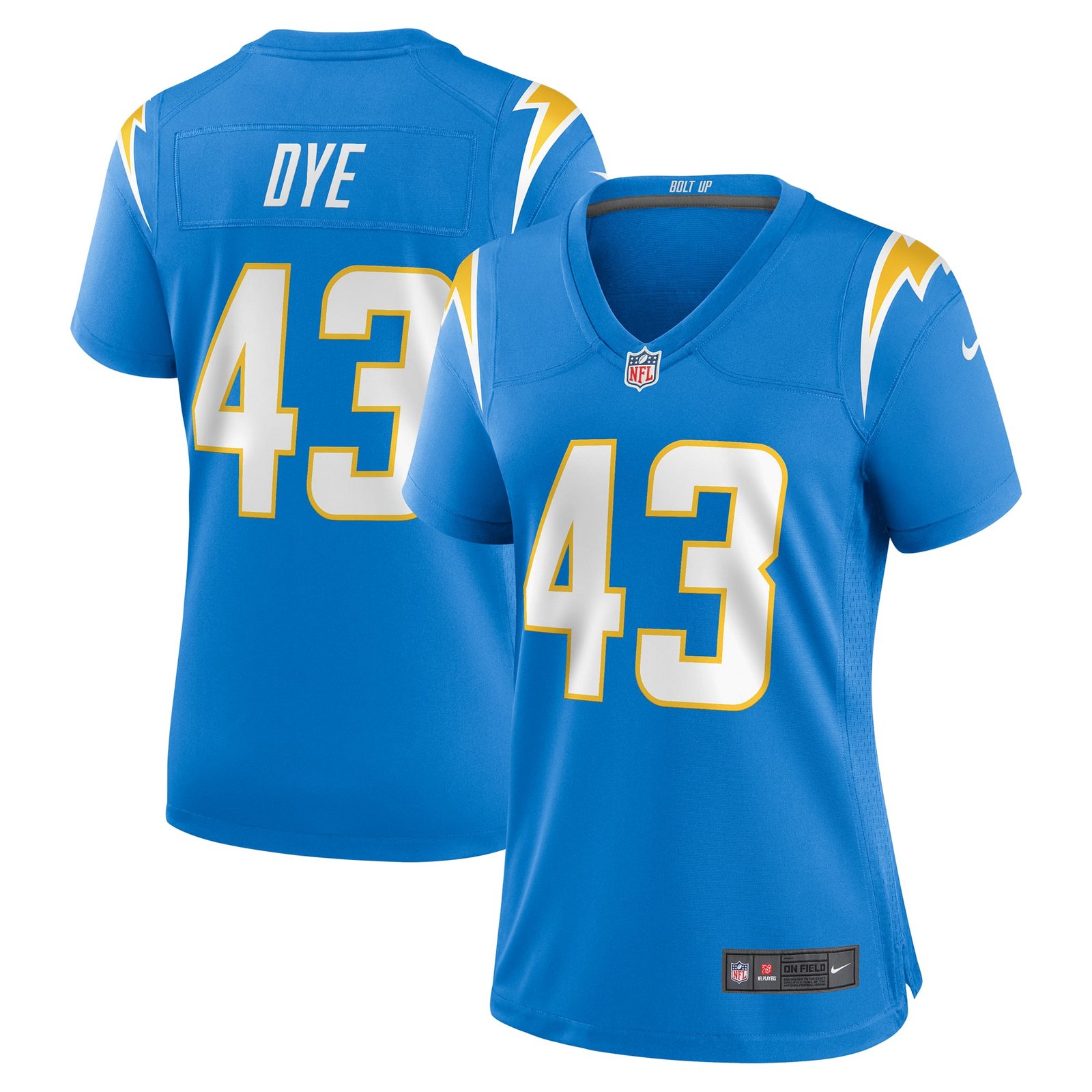 Women’s Nike Troy Dye Powder Blue Los Angeles Chargers Game Jersey