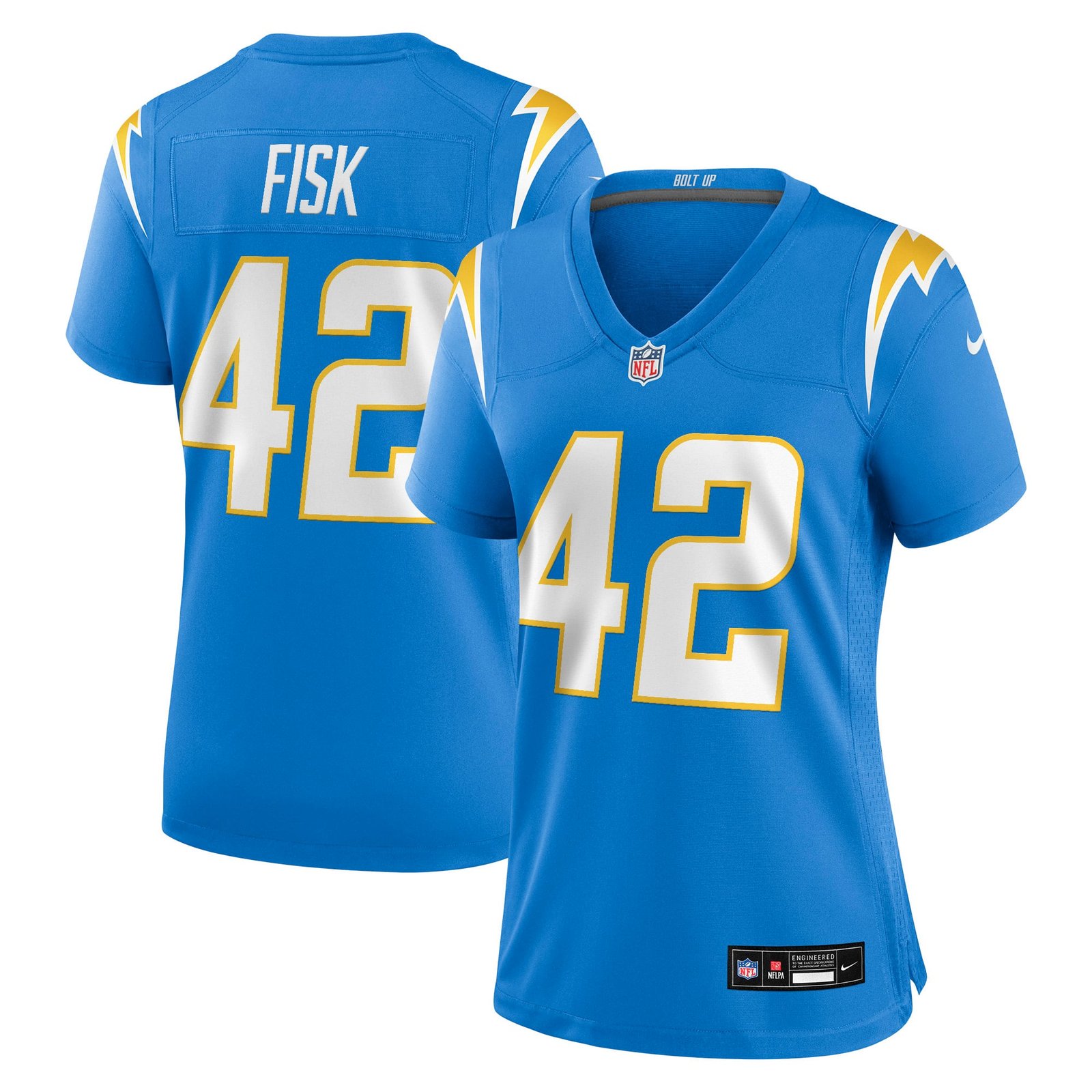 Women’s Nike Tucker Fisk Powder Blue Los Angeles Chargers Team Game Jersey