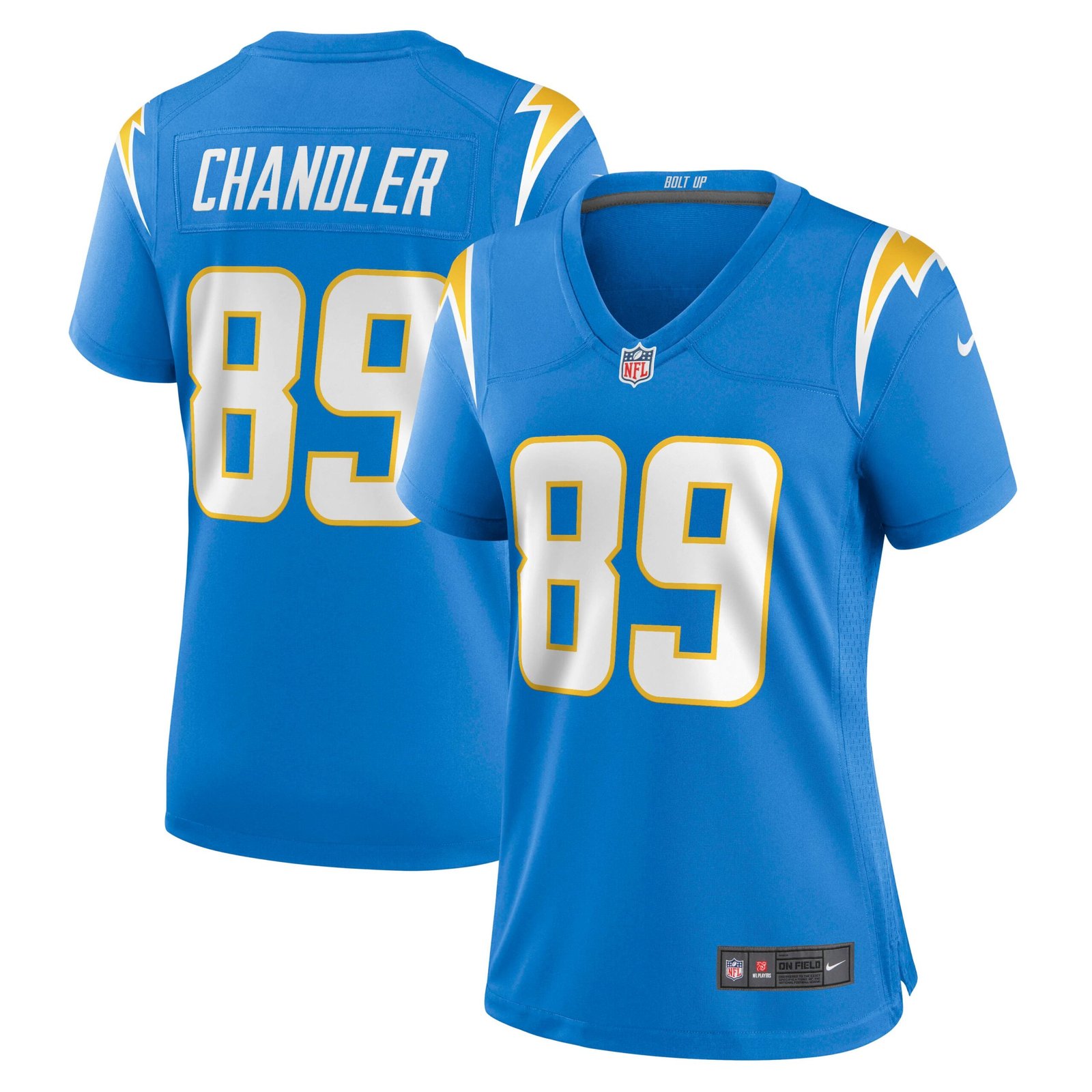 Women’s Nike Wes Chandler Powder Blue Los Angeles Chargers Retired Player Jersey