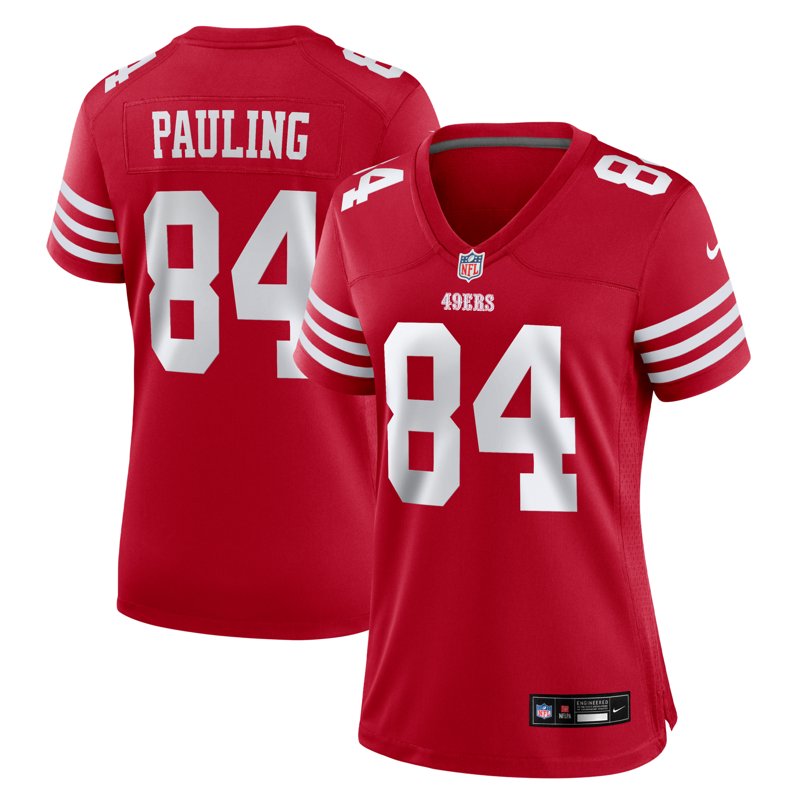 Women’s Nike Will Pauling Scarlet San Francisco 49ers Team Game Jersey