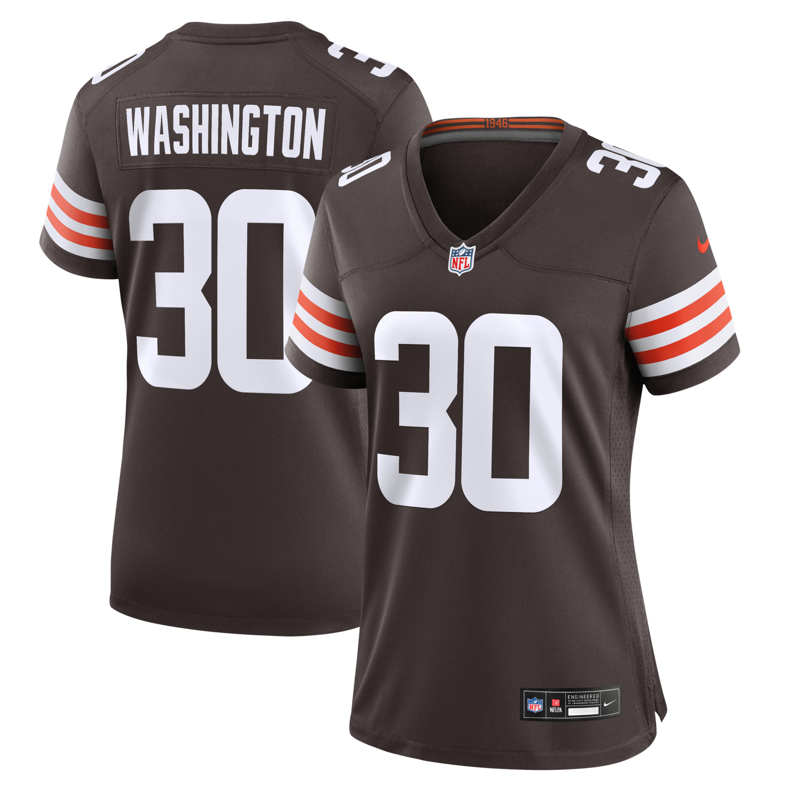 Women’s Nike Zion Washington Brown Cleveland Browns Team Game Jersey Women’s Nike Zion Washington Brown Cleveland Browns Team Game Jersey