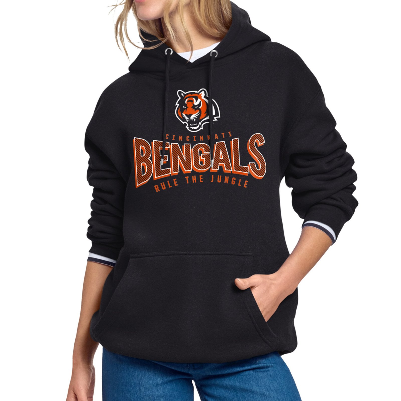 Women’s Starter Black Cincinnati Bengals Under the Arch Hoodie