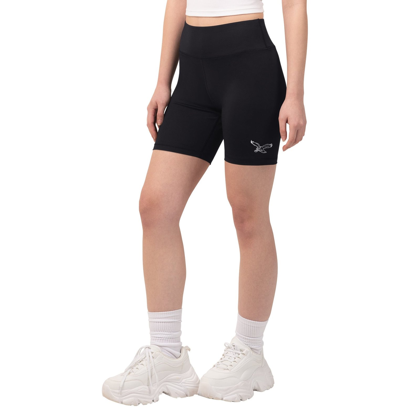 Women’s Starter Black Philadelphia Eagles Vintage Logo Biker Shorts