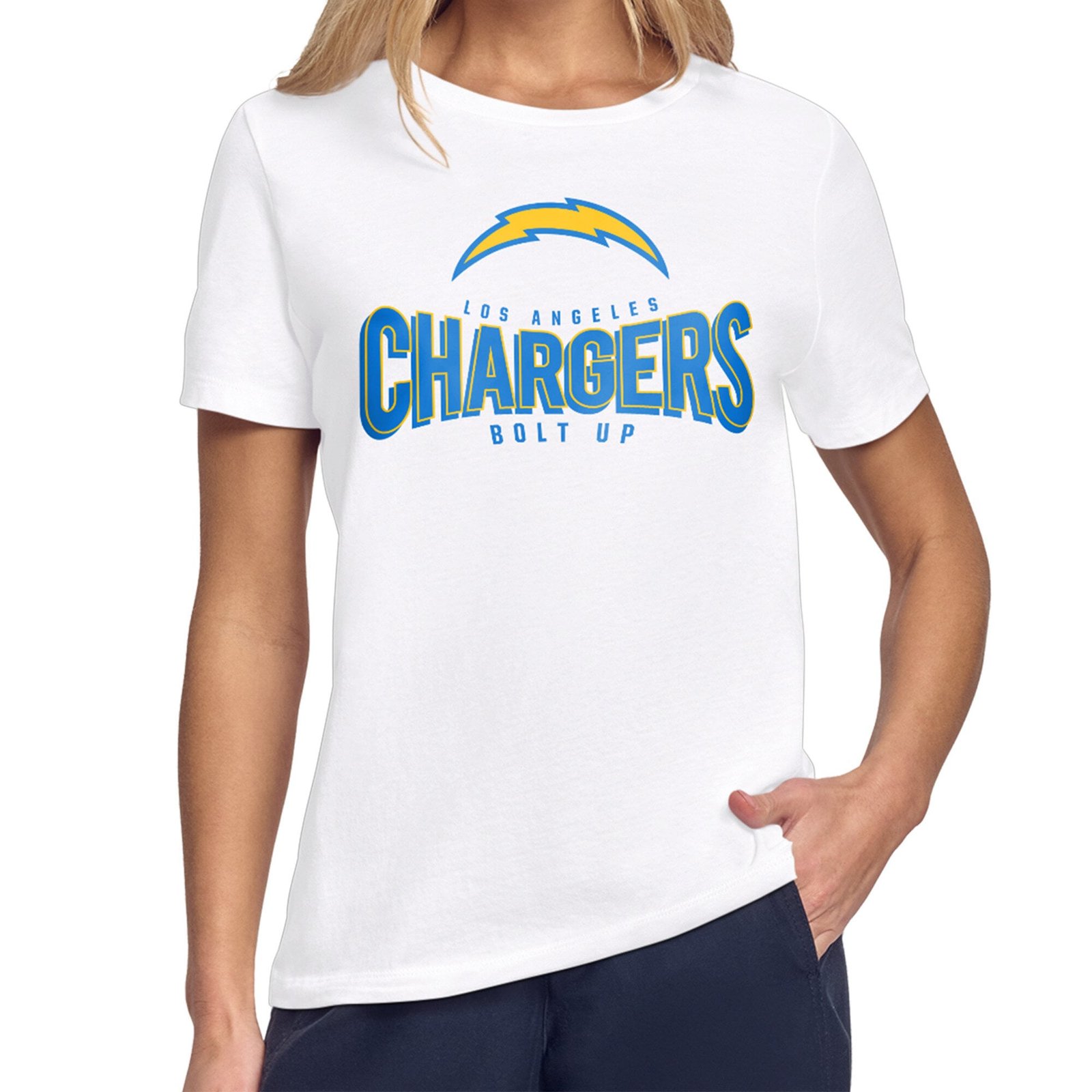 Women’s Starter White Los Angeles Chargers Under the Arch T-Shirt