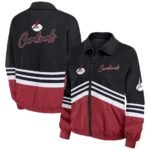 Women’s WEAR by Erin Andrews Black Arizona Cardinals Vintage Throwback Windbreaker Full-Zip Jacket
