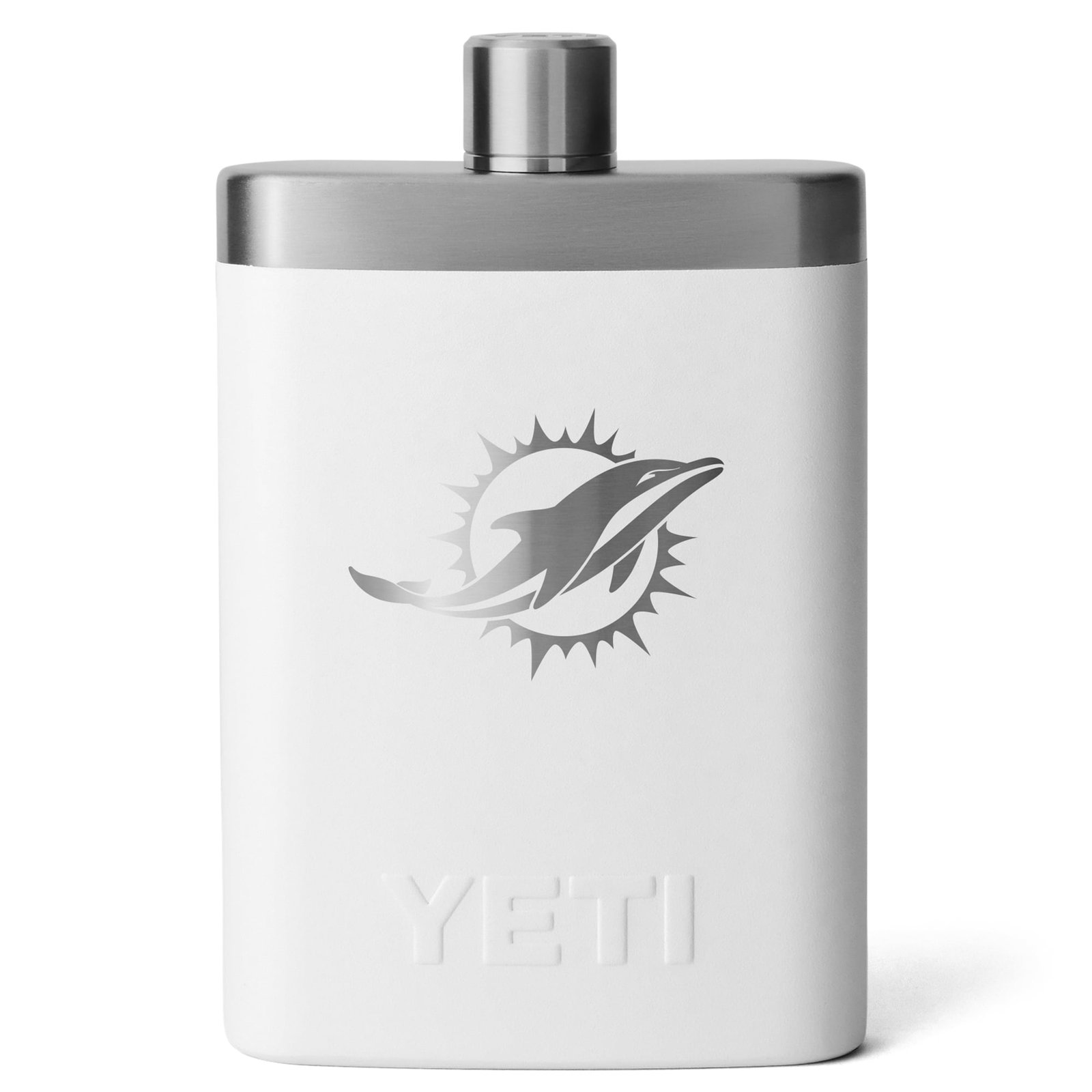 YETI White Miami Dolphins 7oz. Flask