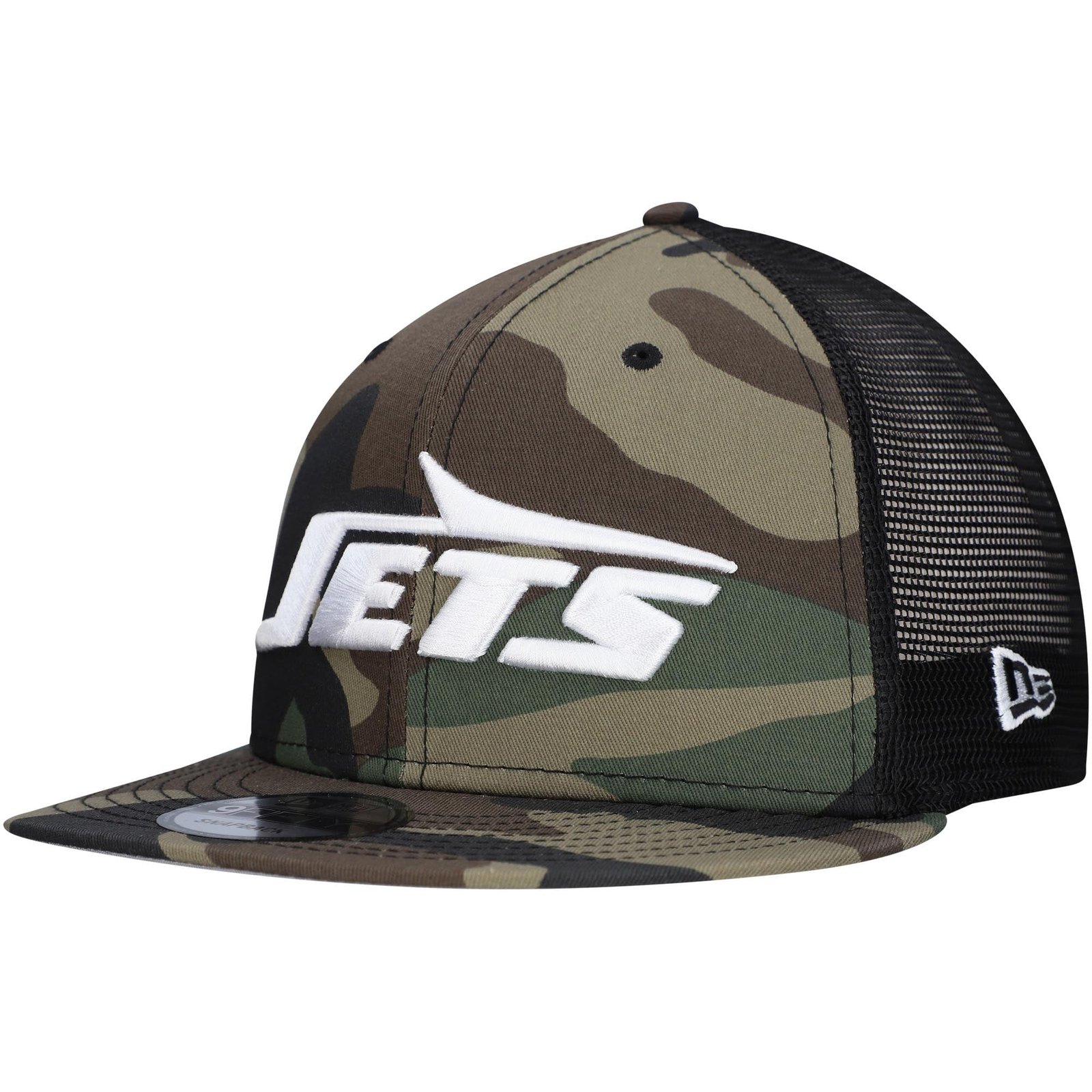 Youth New Era Camo New York Jets Main Trucker 9FIFTY Snapback Hat