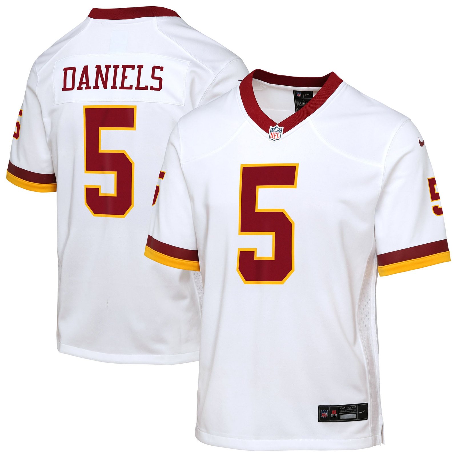 Youth Nike Jayden Daniels White Washington Commanders Game Super Bowl Era Jersey