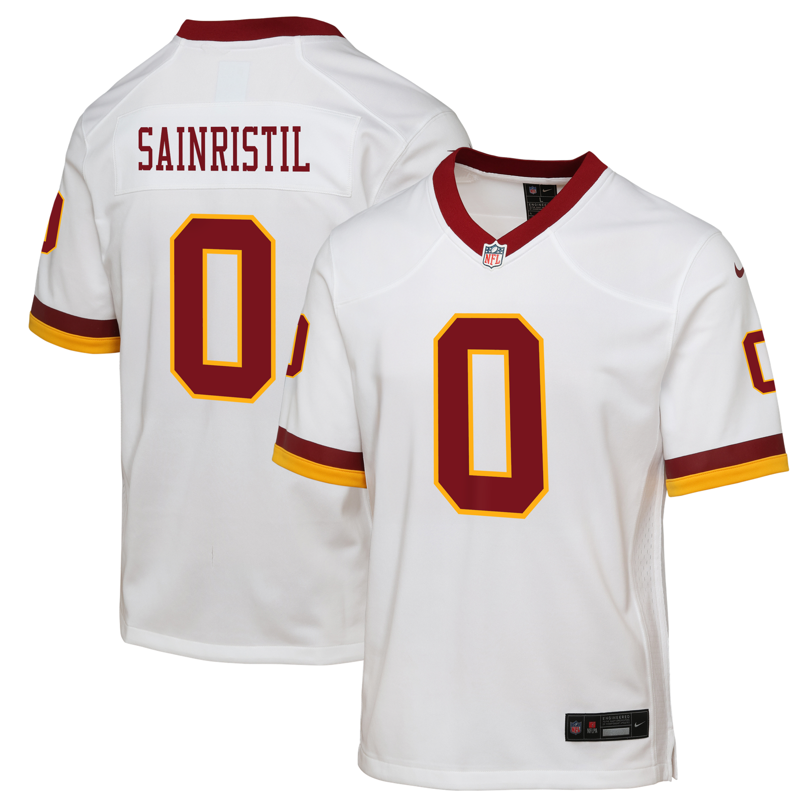 Youth Nike Mike Sainristil White Washington Commanders Alternate 2 Game Jersey