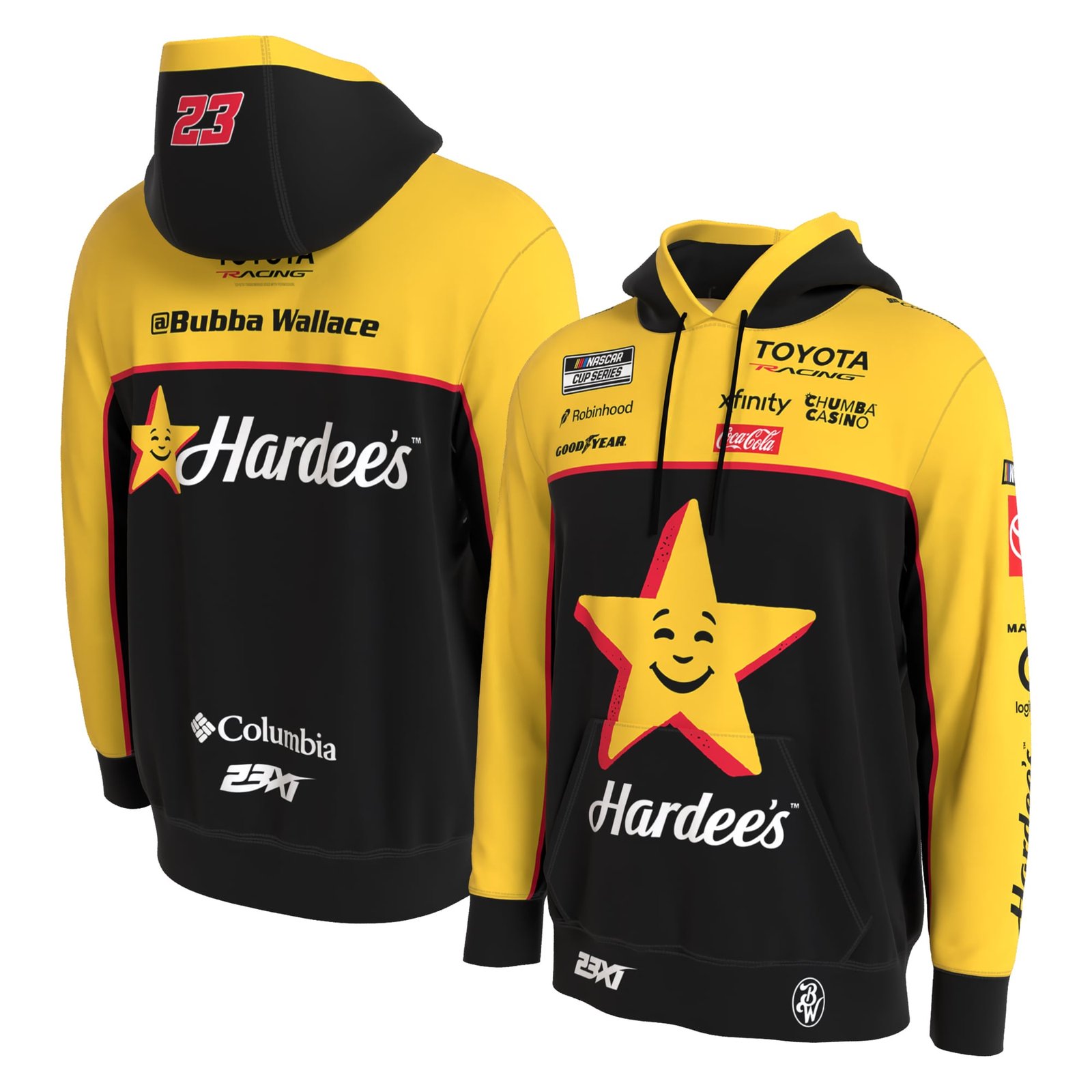 Youth ProSphere Black Bubba Wallace Hardee’s Hoodie