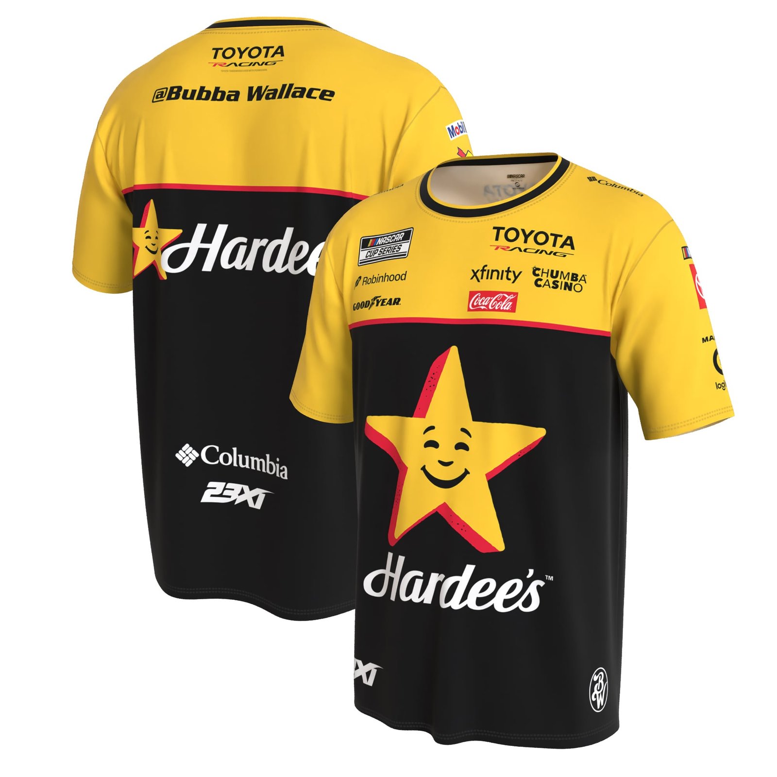 Youth ProSphere Black Bubba Wallace Hardee’s T-Shirt