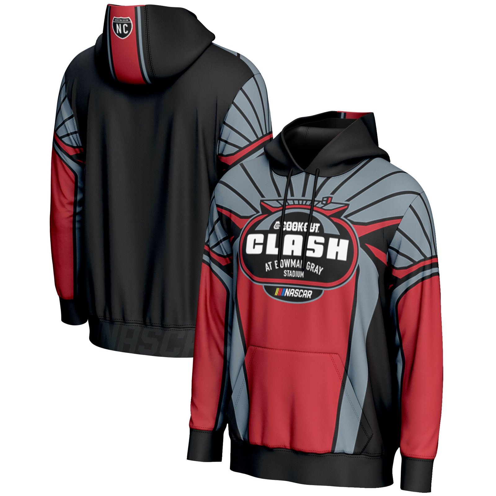 Youth ProSphere Red Bowman Gray Stadium 2026 Cook Out Clash All Over Print Hoodie