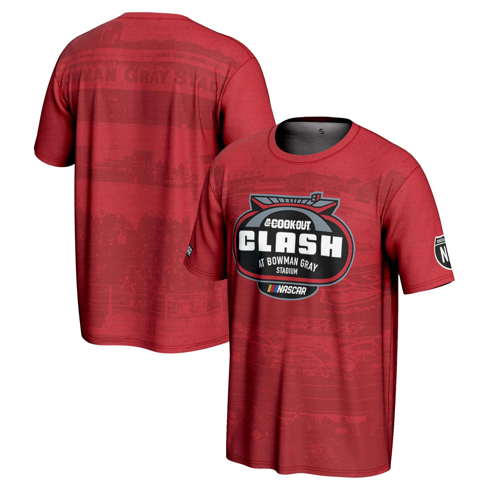 Youth ProSphere Red Bowman Gray Stadium 2026 Cook Out Clash All Over Print T-Shirt