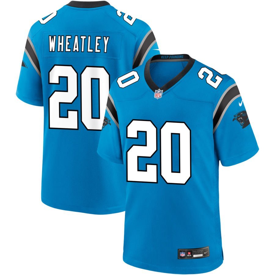 Zakee Wheatley Men’s Nike Blue Carolina Panthers Alternate Custom Game Jersey